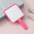thumbnail image 1 of Cosmetic Mirror, Square HD Handheld Mirror, Portable Handheld Handle, Beauty Small Mirror Square red, 1 of 2