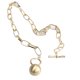 thumbnail image 5 of Qarigey Bola Colgante Collar Aleación de zinc Cumpleaños Boda Collar Gargantilla Cuello personalizado Conjunto de joyas de mano Oro Type2 NO2, 5 of 6