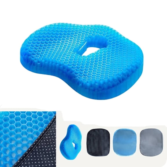 Honeycomb Seat Cushion,Gel Seat Cushion for Long Sitting,Effectively Reduce Stress (Light Blue,1pc)