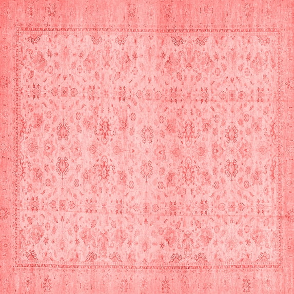 Ahgly Company Indoor Square Oriental Red Traditional Area Rugs, 5' Square