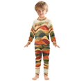 thumbnail image 6 of FORMRS Long Sleeve Top and Pants Pajama Set for Niños 2-Piece Sleepwear, Sizes 18M-8Y, Abstract Desert Pattern, 6 of 6