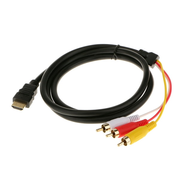 Componente a 3 RCA Adaptador RGB Cable AV Convertidor Cable Vídeo Audio Hugo cable rca