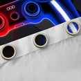 thumbnail image 4 of Erosebridal Red Blue Gamepad Curtains for Living Room, Gradient Geometric 30%-50% Blackout Curtains Set of 2 (38x45), Gaming Sports Curtains and Drapes (38x45), Window Curtains Bedroom Decor, 4 of 6