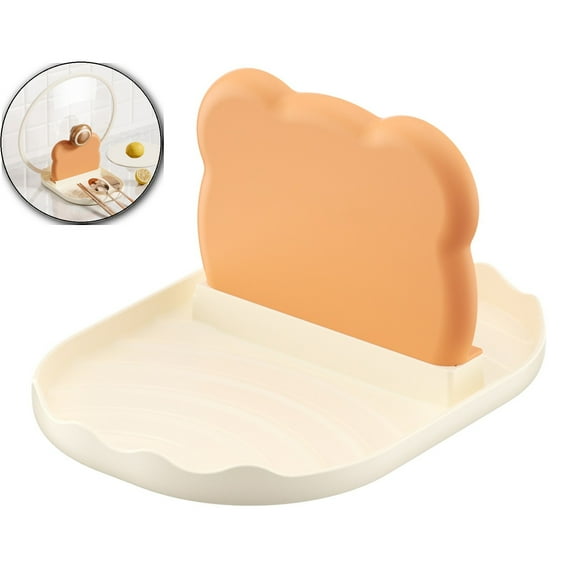 Dvruxg Spoon Lid Holder, Spoon Rest with Lid Rack Pot Lid Holder Prevent Slipped Kitchen Utensil Rest Countertop Holder for Spoons Pot Lids Spatulas Utensils Forks