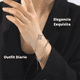 thumbnail image 2 of Pulsera Tobillera Mujer Acero Eslabones Pie Tobillo Set De 2 Xtellar plateado, 2 of 4