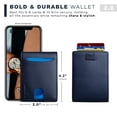 thumbnail image 7 of Serman Brands RFID Blocking Bifold | Slim Genuine Leather | Minimalist Front Pocket Wallets for Men | Luxe Blue, 7 of 7