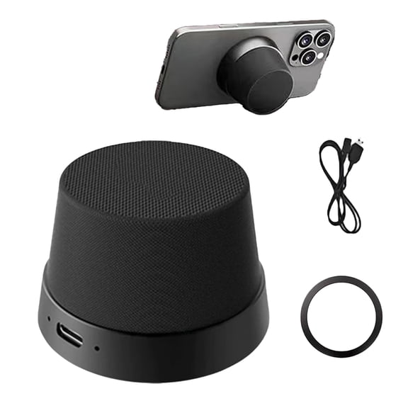 Samovi Portable Bluetooth Sound, Magnetic Mini Wireless Speaker, IPX6 Waterproof Small Bluetooth Speaker, Outdoor Magnetic Phone Holder, Small Outdoor Wireless Sound for Riding Office Tablet Phone