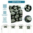 thumbnail image 7 of Table Runner Dresser Scarves 48 Inch Long, Blossom Watercolor Daisy Flower Linen Dining Table Runners Leaves and Floral on Black Tabletop Scarf for Wedding Holiday Party Kitchen, 7 of 7