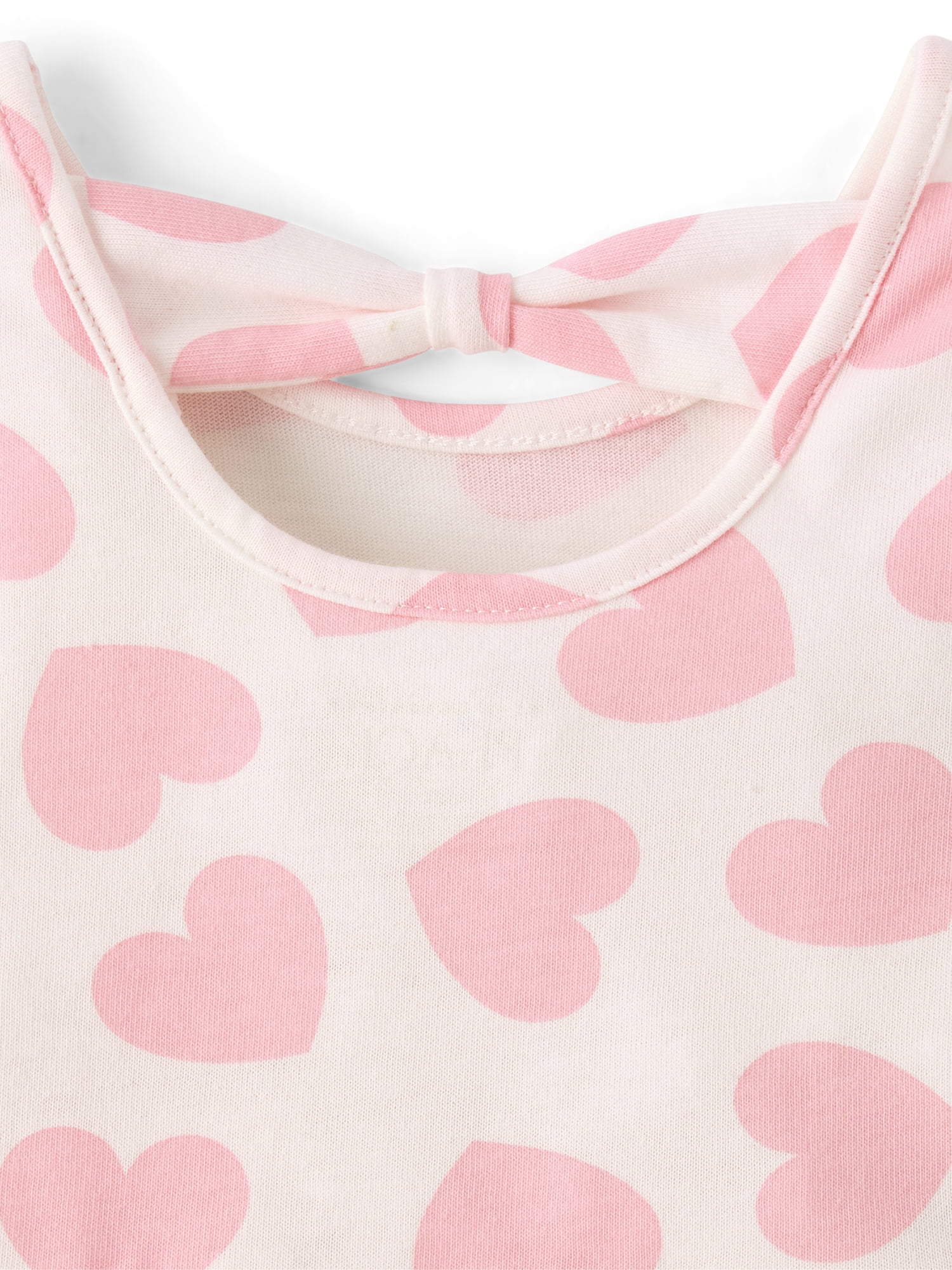 The Children's Place Baby & Toddler Girls Long Sleeve Hearts Bow Back Dress, Sizes 6M-5T