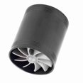 thumbnail image 3 of Car Air Intake Turbonator Dual Fan Turbine Super Charger Gas Fuel Saver Turbo Black, 3 of 5