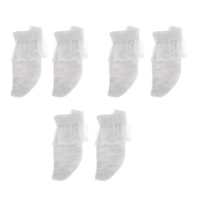 Calcetines de encaje Zulema 3 pares para 1/6 BB Dress Up gris