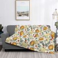 thumbnail image 2 of Yiaed Autumn Pumpkins Leaves Print Blanket Throw Blanket Soft Cozy Flannel Blanket for Home Bed Sofa Couch Chair-80"x60", 2 of 6
