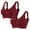Red, variant on Wireless Rhinestone Sports Bra Breathable Stretchy Fabric Comfortable Active and Daily Wear Bralette,2-Pack (Women's or Women's Plus)