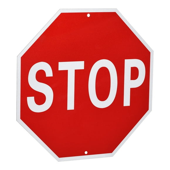 Unique Bargains Stop Sign 24' x 24' Warning Reflective Aluminum Signs for Street Traffic Octagon Rust Free Sign