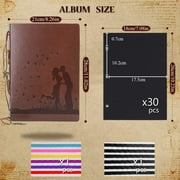 Photo Album, AIOR Scrapbook Album Memory Book DIY Retro Pendents Vintage Wedding Travel with Anniversary Birthday Gifts for Mom Lover Women Girls (Kiss)