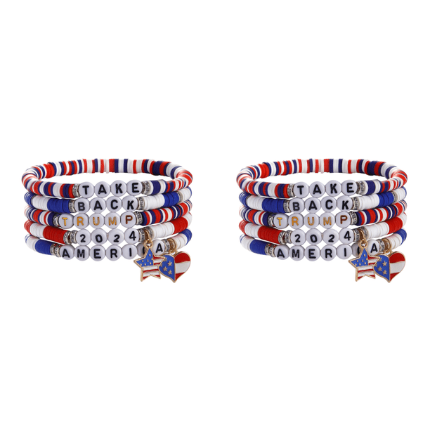 5 Uds 2024 Pulsera Trump Take America Back para Mujeres Y Hombres