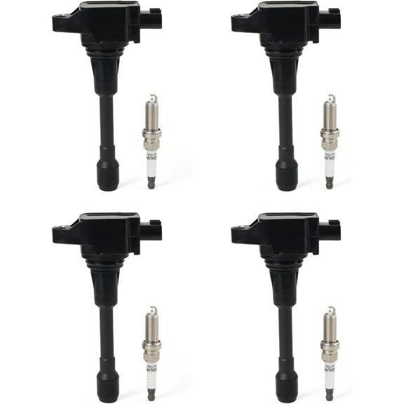 POLARPRA 4PCS UF549 Ignition Coil Pack & 9029 Spark Plug Compatible with Nissa-n Altima, Versa, Sentra, Rogue, Cube, QX60, NV200, 2.5L, 2.0L, 1.8L,1.6L