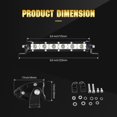 thumbnail image 2 of duomi-Single Row LED Light Bar Low Profile Ultra Thin Slim Mini Flood Beam On Grill Front Back Bumper Backup Light for Polaris RZR SxS Truck RV Trailer (7 in 30W-Flood), 2 of 4