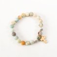 thumbnail image 2 of Howard's Amazonite Beaded Stretch Cross Bracelet for Women, 2 of 3