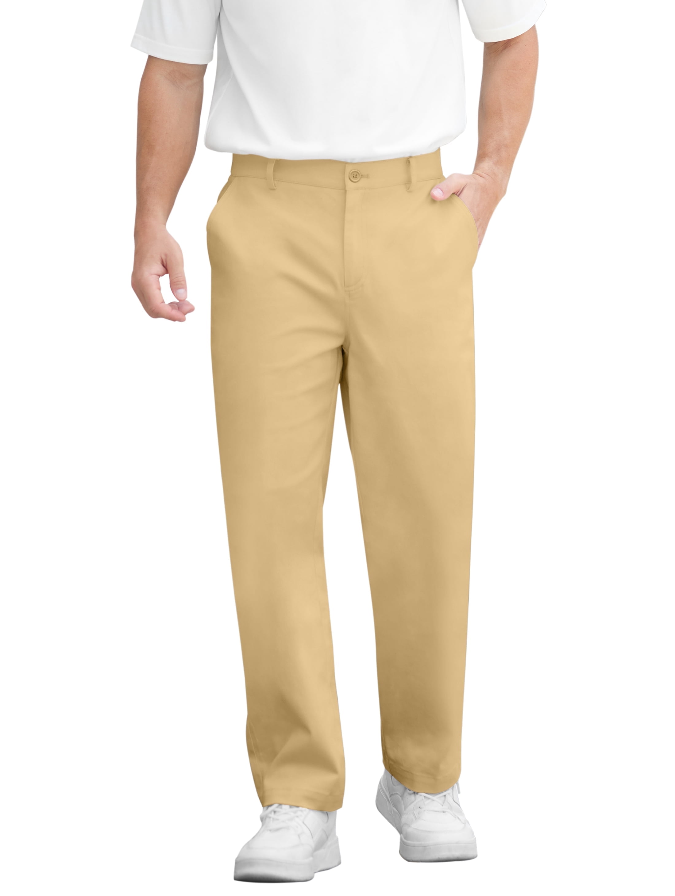 Genuine Dickies Mens Relaxed Fit Straight Leg Flat Front Flex Pant