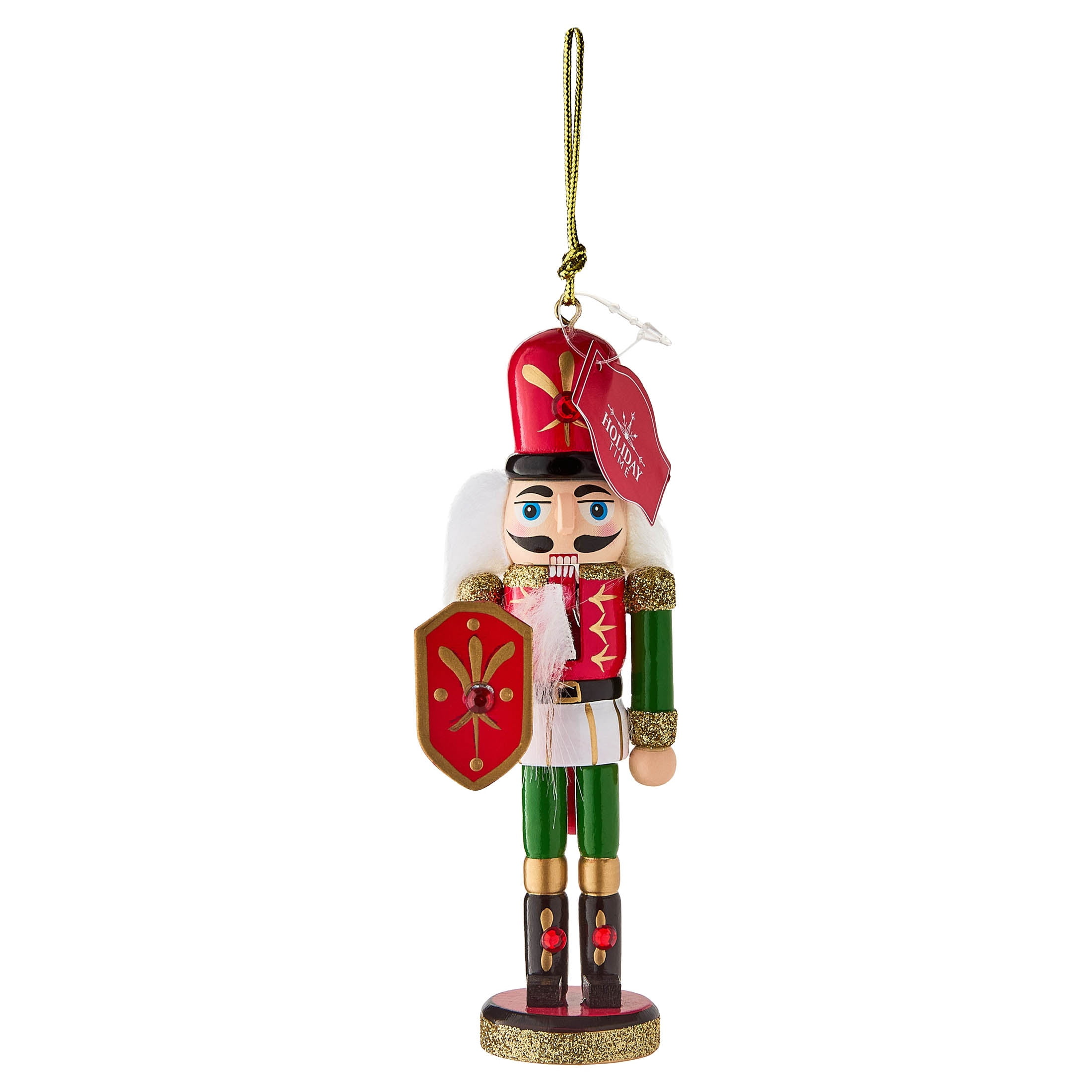 Multicolor Nutcracker with Shield Christmas Ornament, 5.8", by Holiday Time