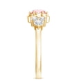 thumbnail image 3 of Rosec Jewels IGI Certified Lab Grown Pink Diamond Flower Engagement Ring (Fancy Pink Color and VS1 Clarity, 1 Carat) - Pink White Diamond Ring, 18K Yellow Gold, US 5.50, 3 of 8