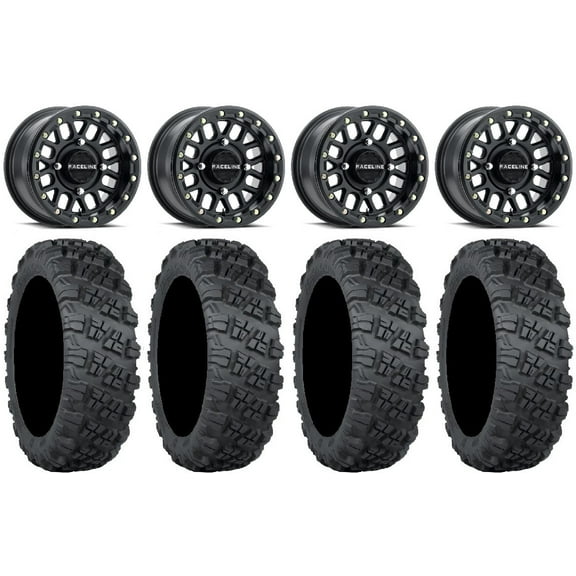 Raceline Podium Bdlk 15" Bk Wheels 33" Versa Cross V3 Tires Polaris RZR XP 1000 / PRO XP / Ranger XP 900/1000