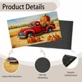 thumbnail image 5 of Happy Spring Entrance Door Mat,Thanksgiving Day Decor Doormat,Red Truck and Pumpkin Rugs Non-Slip Carpet Rugs with Felt Decorative for Home/Indoor/Outdoor 17" x 30", 5 of 6