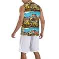 thumbnail image 2 of Naloa Different Construction Site Vehicles Basketball Jersey Reversible Men's Mesh Athletic Sports Shirts Training Practice S-4XLMedium, 2 of 6