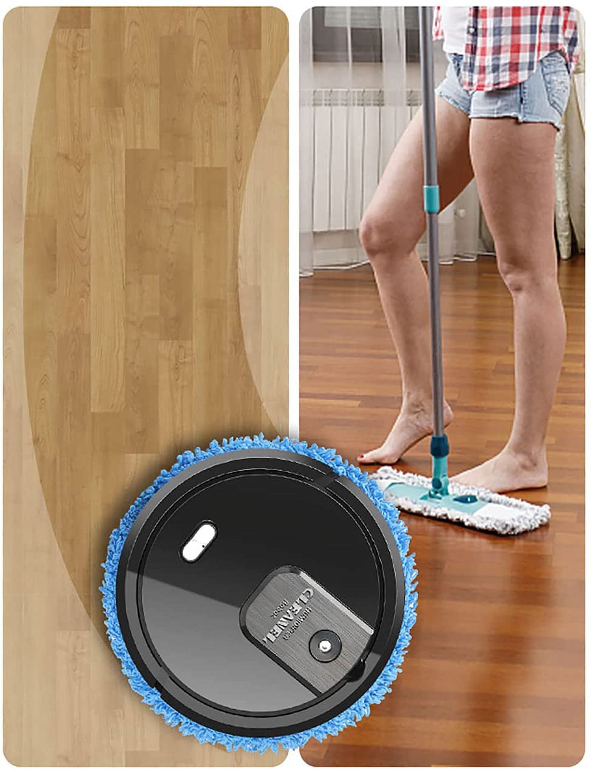Robot Mop with Self-Emptying Base, 60min Cleaning, 360° Full-Surround Wipe Smart Robot Vacuum Cleaner Sweeping Mopping Smart Mop with Humidifying Function, Wet and Dry Available