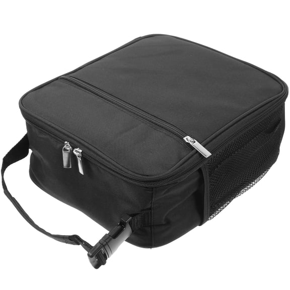OUNONA Insulated Bag Black Oxford Cloth Sturdy Zipper Design