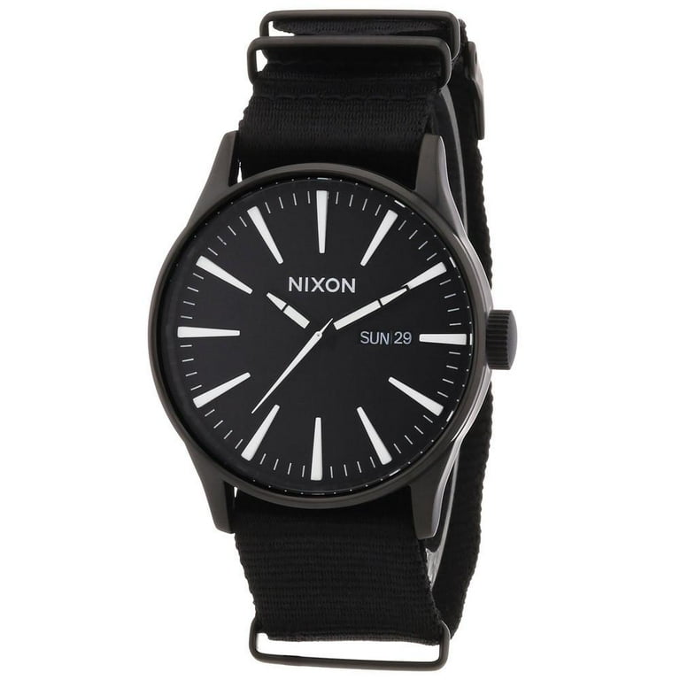 Nixon Men's A0271148 The Sentry Black Dial Black Nylon Strap Watch