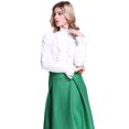 thumbnail image 3 of PrettyGuide Women's Victorian Blouse Retro Stand-Up Collar Lotus Ruffle Long Sleeve Gothic Shirt Tops, 3 of 6
