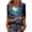 Blue-B-130708aa, variant on S-5XL Womens Halloween Shirts Funny Ghost Graphic V Neck Womens 3/4 Sleeve Tops Fall Funny Pumpkin Graphic Pullover for Women