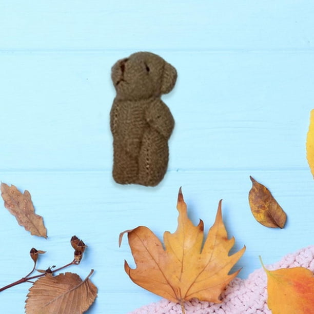 Mini oso de peluche conjunto, juguetes de peluche, recuerdo de fiesta, Animal relleno, muñecos de osos lindos para cumpleaños, regalo de San Valentín, Marrón
