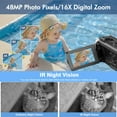 thumbnail image 6 of 4K Video Camera Camcorder 48MP UHD Wifi IR Night Vision Vlogging Camera for Youtube 16X Digital Zoom Touch Screen Camera Recorder with Microphone, Handheld Stabilizer, Lens Hood, Remote,2 Batteries, 6 of 10