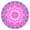 Pink Tie Dye, variant on Rainbow Tie Dye Radial Pattern Round Fitted Tablecloth with Elastic Edge,Dining Table Cover Waterproof,Outdoor Round Tablecloth for Camping,Dining,Indoor and Outdoor