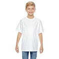 thumbnail image 1 of The Hanes Youth 45 oz, 100% Ringspun Cotton nano-T T-Shirt - WHITE - M, 1 of 2