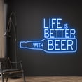 thumbnail image 2 of Handmadetneonsign Custom Life Is Better With Beer Neon Sign, Personalized Beer LED Light, Beer Club, 2 of 5