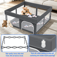 thumbnail image 4 of Foldable Baby Playpen, 50"×50" Portable Playpen, Babies and Toddlers Play Pen, Indoor & Outdoor Play Yard, 4 of 9