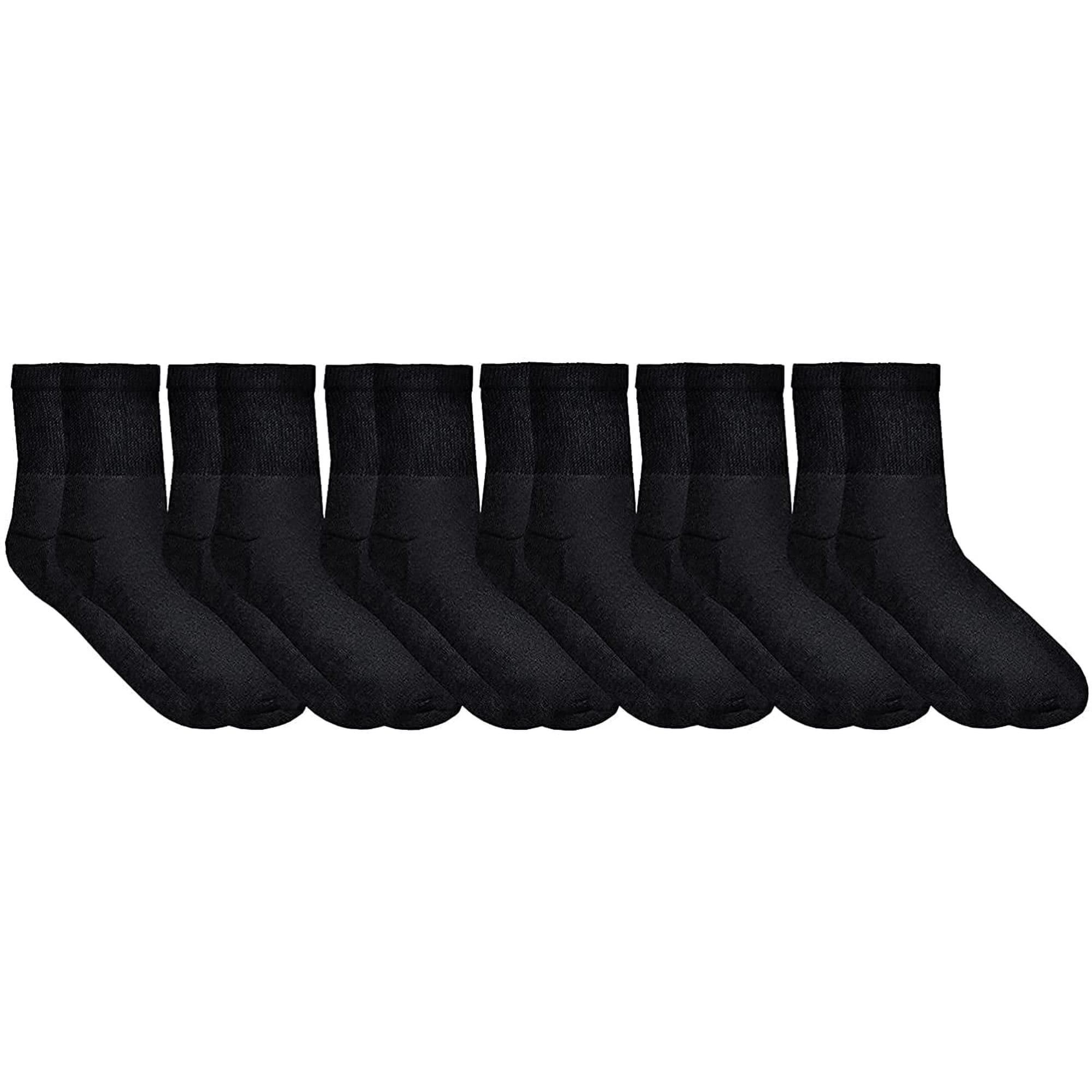 Yacht & Smith Mens Diabetic Neuropathy Edema Socks, Cotton Crew, Ankle Medical Sock, Size 10-13