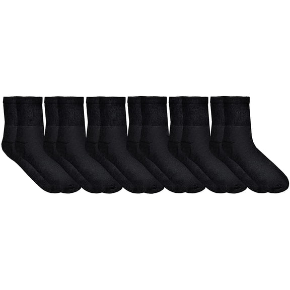 Yacht & Smith Mens Diabetic Neuropathy Edema Socks, Cotton Crew, Ankle Medical Sock, Size 10-13