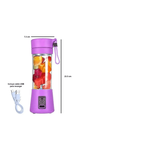 Mini Vaso Licuadora Procesadora Portatil Malubero Usb Recargable