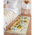 thumbnail image 3 of Area Rug with Tassels 2' x 5', Country Sunflower Daisy Flower Kitchen Runner Rug for Hallway Bedroom Throw Rugs, Farmhouse Plant Bee Soft Door Mat for Bathroom Entrance Living Room, 3 of 9
