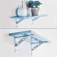 thumbnail image 4 of 2PCS Solid Stainless Steel Shelf Bracket 90 Degree Angle Decorative Corner Brace Wall Mounted Shelf Supporter Wall Hanging Bookshelf Bracket Frame With Screws 200X140MM, 4 of 5