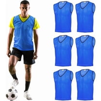 GSi Mesh Sports Pinnies, Pack of 6 – Breathable Polyester Training Vests for Soccer, Basketball, Football, and Team Practice