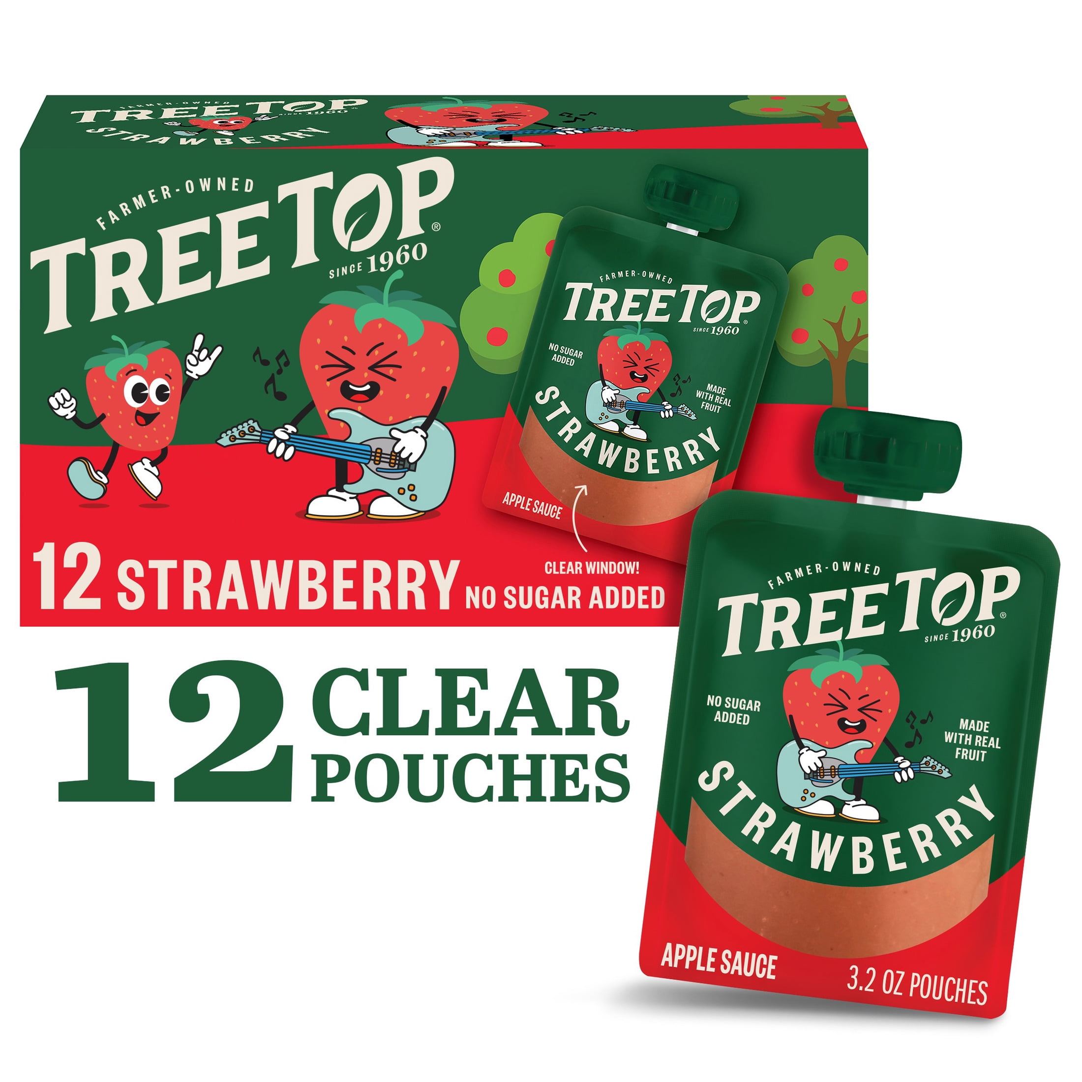 GoGo squeeZ Happy ImmuneZ Apple Strawberry Rhubarb Snack Pouches