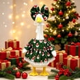thumbnail image 4 of Porch Goose Christmas Dress Set, Cloth Red Outfit with Reindeer Antlers, Soft Fabric Easy On-off Design, for 23in Yard Statue Front Door Holiday Decor, 4 of 5