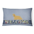 thumbnail image 1 of Carolines Treasures BB5490PW1216 Cocker Spaniel Welcome Canvas Fabric Decorative Pillow, 1 of 3