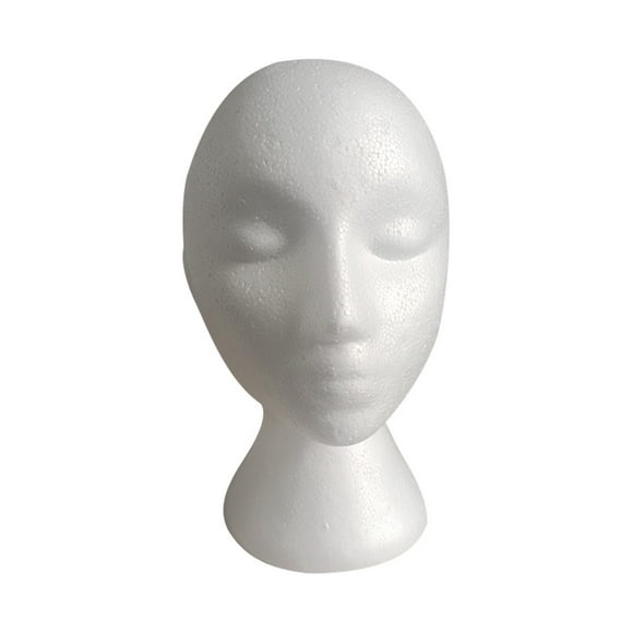 Mialoley 1Pcs Female Foam Mannequin Head Wig Display Stand Rack Deflection Head Model